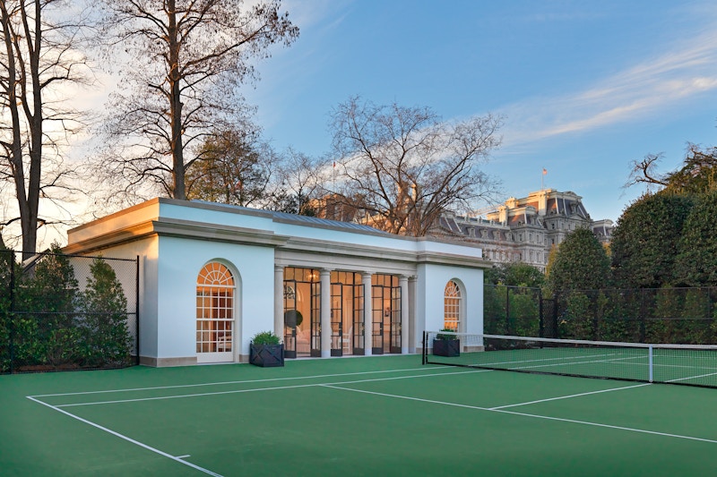 Tennis Pavilion angled doors open Bruce White